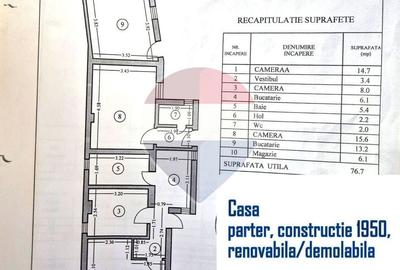 Casă cu 3 camere în Drumul Sării