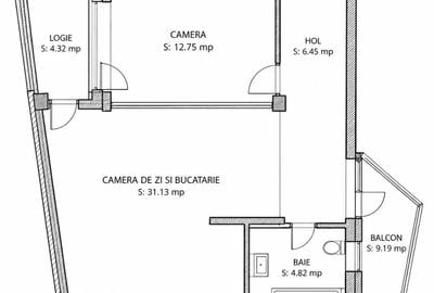 Apartament cu 2 camere în Central