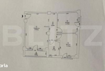 Apartament cu 3 camere în Micro 3