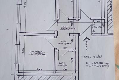 Apartament cu 3 camere în Central