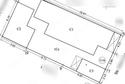 Casă individuală cu 3 camere cu Canalizare în Brătianu