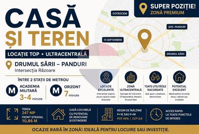 Casă individuală cu 3 camere cu Teren 247 Mp în 13 Septembrie