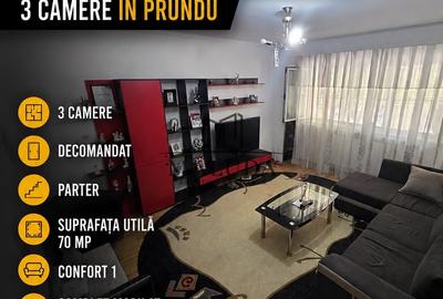 Apartament cu 3 camere decomandat, mobilat în Prundu