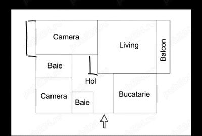 Apartament cu 3 camere decomandat în Șagului