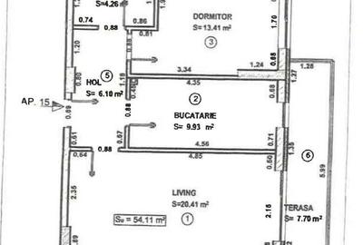 Apartament cu 2 camere decomandat în Exterior Vest