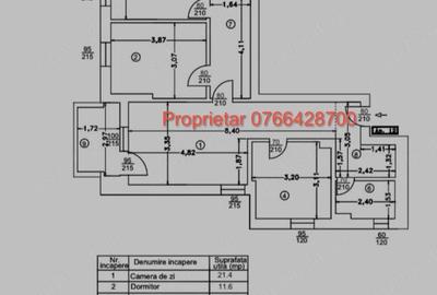 Apartament cu 3 camere semidecomandat în Titan