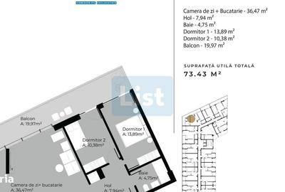 Apartament cu 3 camere în Sopor
