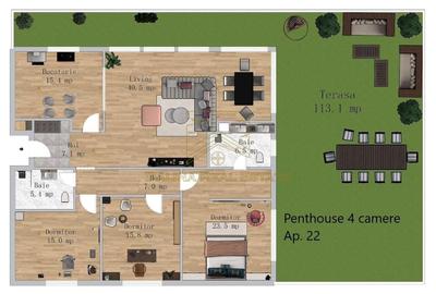 Apartament cu 4 camere decomandat în Metalurgiei - 10