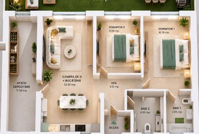 Apartament cu 3 camere decomandat în Central - 7