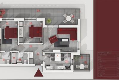 Apartament cu 3 camere decomandat în Central
