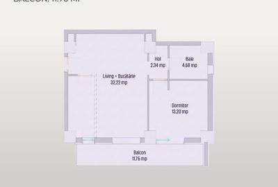 Apartament cu 2 camere în Lăpuș