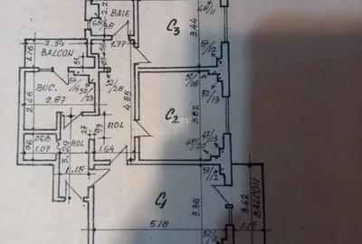 Apartament cu 3 camere decomandat în Ultracentral