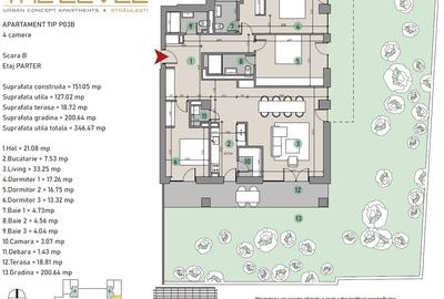 Apartament cu 4 camere decomandat în Băneasa