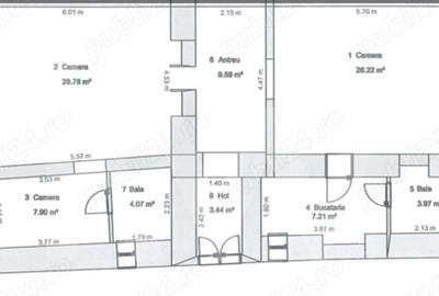 Apartament cu 3 camere decomandat, mobilat în Ultracentral - 10