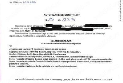 Teren de 471 mp, în Cârcea - 2