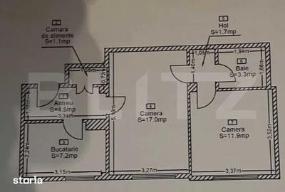 Apartament cu 2 camere în Gruia