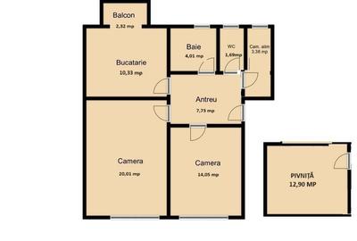 Apartament cu 2 camere decomandat în Central - 2