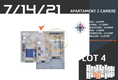 Apartament cu 2 camere decomandat în Theodor Pallady