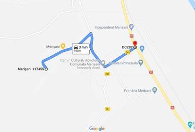 Teren de 2291 mp, în Merișani - 2