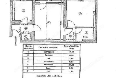 Apartament cu 2 camere semidecomandat în Astra