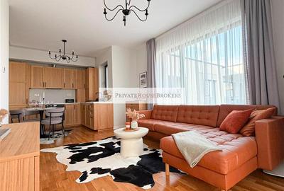 Apartament cu 2 camere semidecomandat, mobilat în Băneasa
