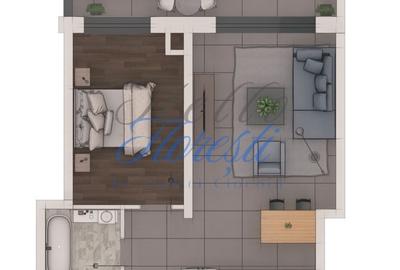 Apartament cu 2 camere în Florești
