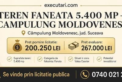 Teren de 5400 mp, în Central