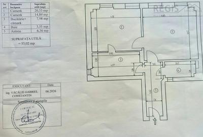 Apartament cu 2 camere semidecomandat în Hărmanului