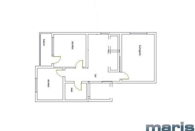 Apartament cu 3 camere decomandat, mobilat în Tudor - 2