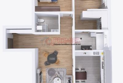Apartament cu 3 camere în Central