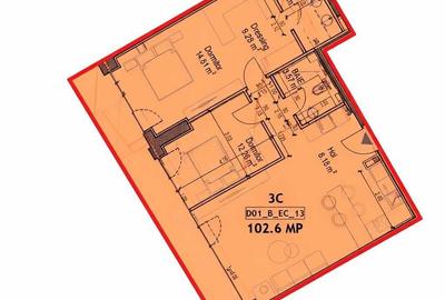Apartament cu 3 camere decomandat în Nord