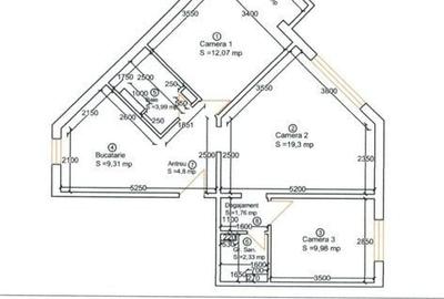 Apartament cu 3 camere în Micălaca
