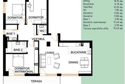 Apartament cu 4 camere nedecomandat în Pipera - 29