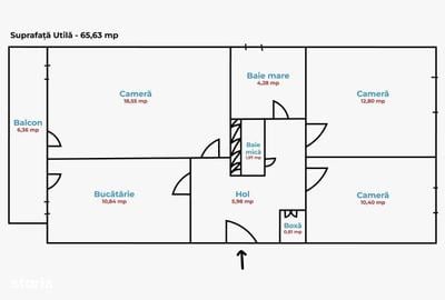 Apartament cu 3 camere decomandat în Mazepa 2