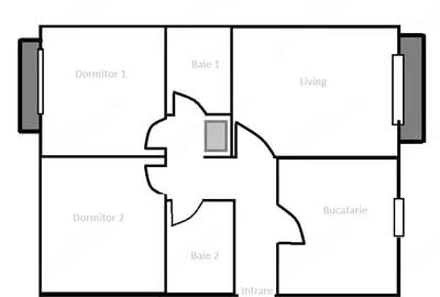 Apartament cu 3 camere decomandat în Soarelui - 1