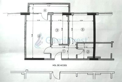 Apartament cu 2 camere decomandat în Nufărul - 7