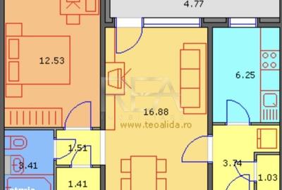 Apartament cu 2 camere semidecomandat în Gorjului