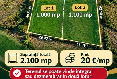 Teren de 2100 mp, în Filea de Jos