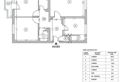 Apartament cu 3 camere decomandat în Tei