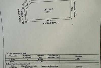 Teren de 656 mp, în Corbu