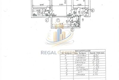Apartament cu 3 camere semidecomandat în Romană