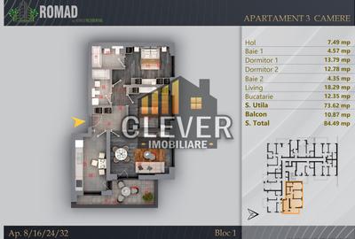 Apartament cu 3 camere decomandat în Theodor Pallady