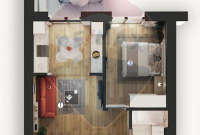 Apartament cu 2 camere decomandat în Theodor Pallady - 3
