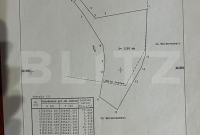 Teren de 1180 mp, în Moldovenești