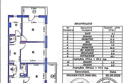 Apartament cu 3 camere decomandat în Central