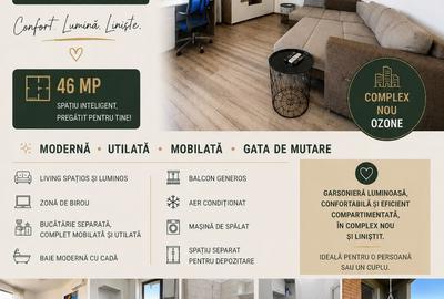 Garsonieră semidecomandată, mobilată în Exterior Vest