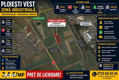 Teren de 5000 mp, în Vest