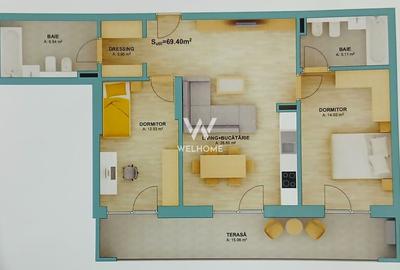 Apartament cu 3 camere în Sud - 1