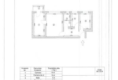 Apartament cu 3 camere în Nord