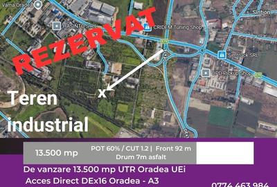 Teren de 13500 mp, în Vest